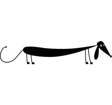 Sticker chien saucisse - TenStickers