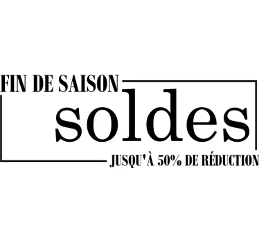 Sticker pour vitrine fin de saison - TenStickers