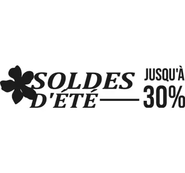 Sticker pour vitrine soldes d'été - TenStickers