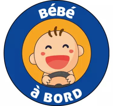 Sticker bébé joyeux à bord - TenStickers