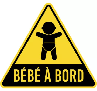 Autocollant voiture signal bébé à bord - TenStickers