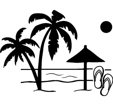 Sticker pour camping-car motif de plage - TenStickers