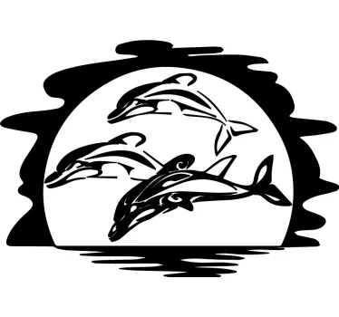 Sticker camping-car dauphins - TenStickers