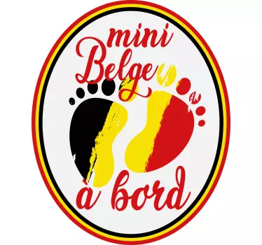 Autocollant voiture mini belge à bord - TenStickers