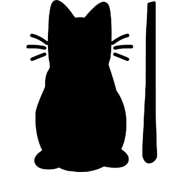 Sticker voiture chat essuie-glace - TenStickers