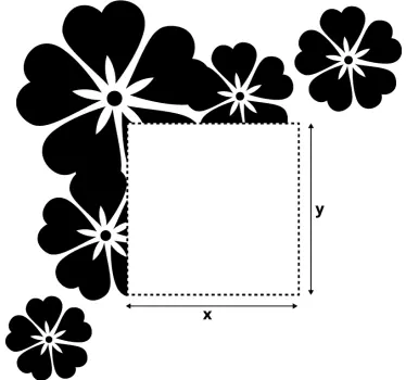 Sticker interrupteur silhouette de fleurs - TenStickers
