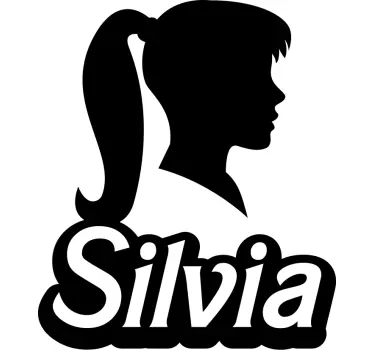 Sticker mural personnalisé silhouette avec prénom - TenStickers