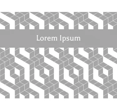 Autocollant fenêtre bureau motif cubes personnalisable - TenStickers