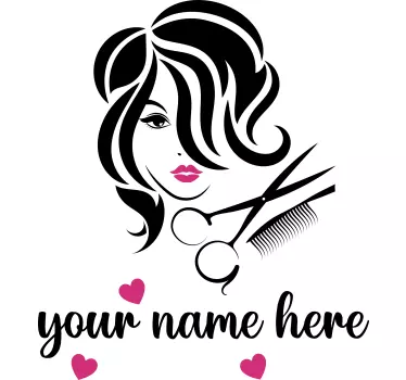 Sticker fenêtre salon de coiffure personnalisé - TenStickers