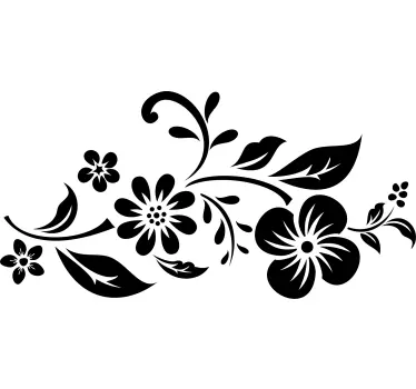 Autocollant fenêtre fleurs translucides - TenStickers
