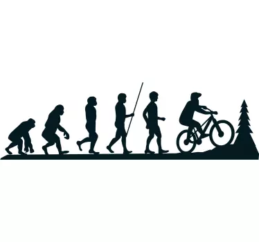 Sticker chambre évolution du vélo de montagne - TenStickers