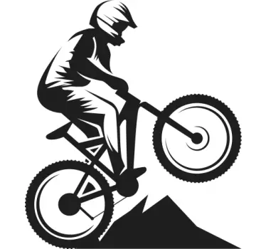 Sticker chambre ado vélo de montagne - TenStickers