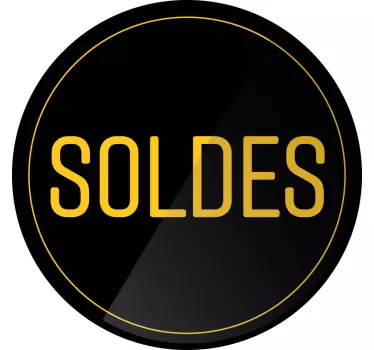 Sticker soldes promotion de forme circulaire - TenStickers