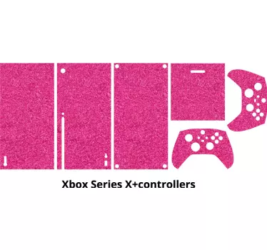 Sticker Xbox paillettes magenta - TenStickers