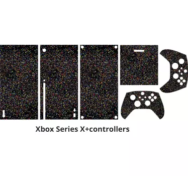 Sticker Xbox paillettes noires - TenStickers