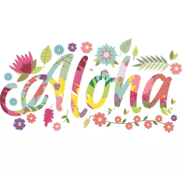 Sticker chambre ado "Aloha" fleuri - TenStickers