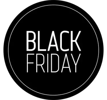 Sticker Black Friday monochrome rond - TenStickers