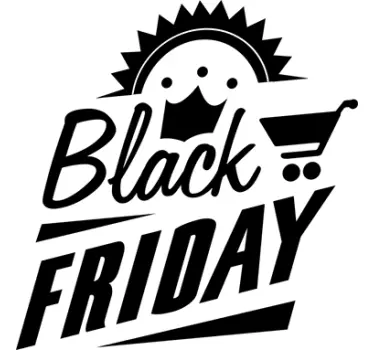 Sticker soldes offres shopping black friday - TenStickers