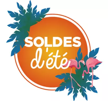 Sticker soldes d'été motif estival - TenStickers