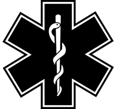 Sticker vitrine symbole pharmacie serpent - TenStickers