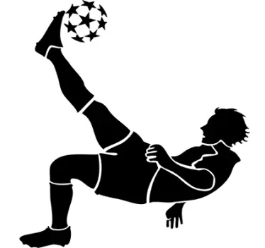 Sticker foot joueur ciseaux - TenStickers