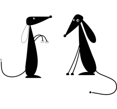 adhesif decoratif chiens saucisses - TenStickers