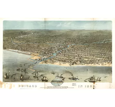 Adhésif mural Chicago 1868 - TenStickers