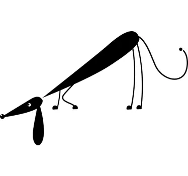 Adhésif mural chien saucisse - TenStickers