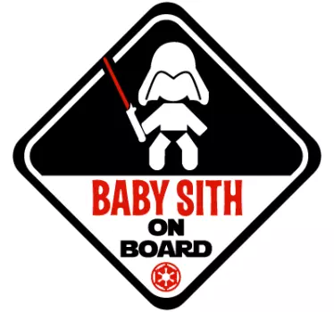 Autocollant bébé à bord baby sith - TenStickers