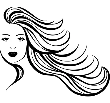 Autocollant mural cheveux longs - TenStickers