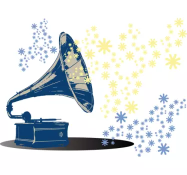 Autocollant mural gramophone - TenStickers