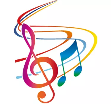 Autocollant mural note musicale - TenStickers