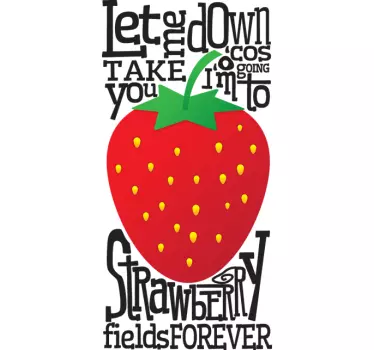 Autocollant mural strawberry fields - TenStickers