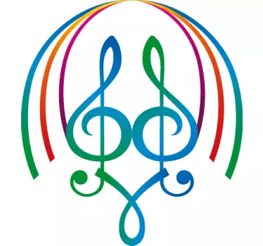 Autocollant notes musique couleur 80 - TenStickers
