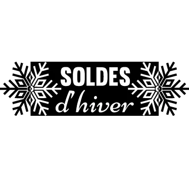 Autocollant vitrine soldes d’hiver - TenStickers