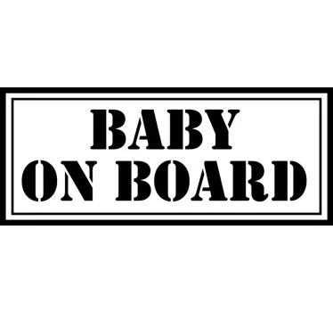 Autocollant de voiture bébé a bord - TenStickers