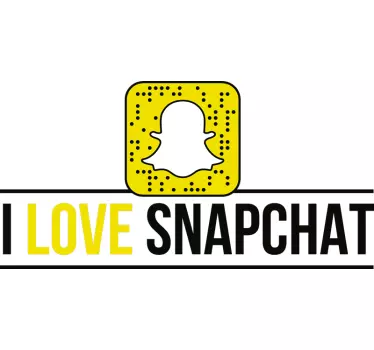J'aime le sticker mural maison snapchat - TenStickers