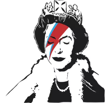 portait fun reine d'Angleterre - TenStickers