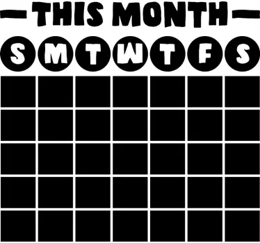Ardoise Adhésive Calendrier - TenStickers
