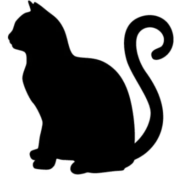 Sticker ardoise silhouette profil chat - TenStickers