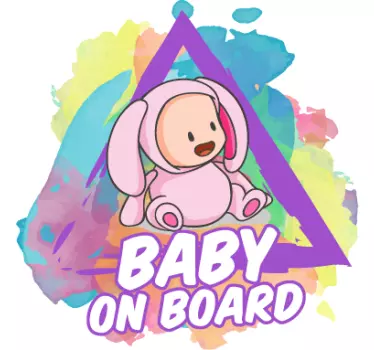Sticker baby on board éclaboussures - TenStickers