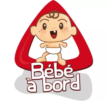 Sticker bébé à bord moderne - TenStickers