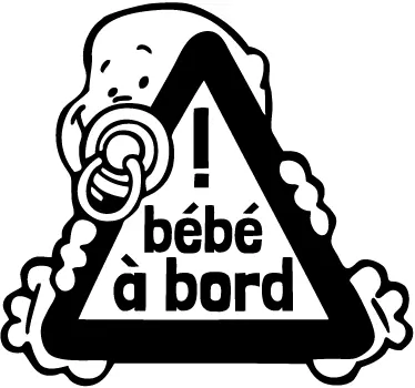 Sticker bébé à bord tétine - TenStickers