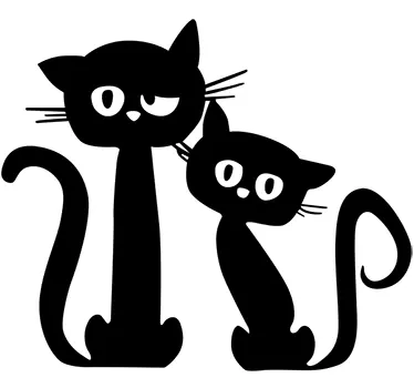 Sticker chats noirs - TenStickers