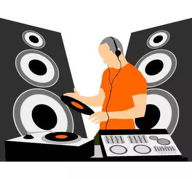 Sticker décoratif Dj pour PC portable - TenStickers