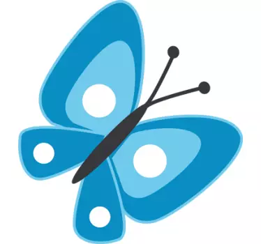 Sticker décoratif enfant papillon bleu - TenStickers