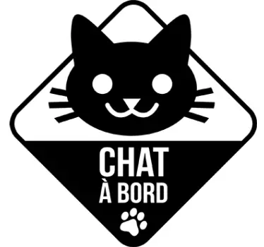 Autocollant chat à bord - TenStickers