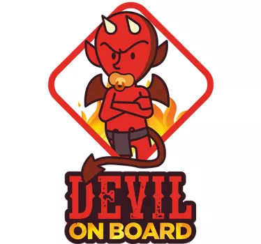 Sticker devil on board - TenStickers