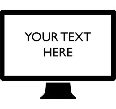 Sticker écran d'ordinateur texte personnalisé - TenStickers