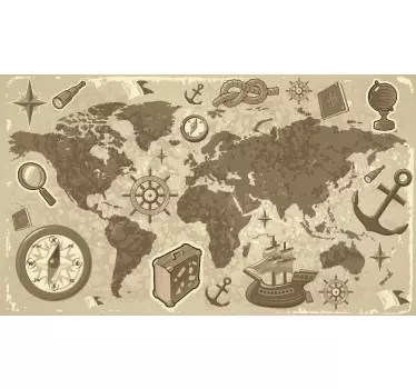 Sticker enfant carte voyage - TenStickers
